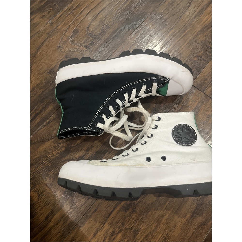 Converse Chuck Taylor All Star Lugged High Top Women's Sz 9.5 Black White Green - Picture 4 of 11